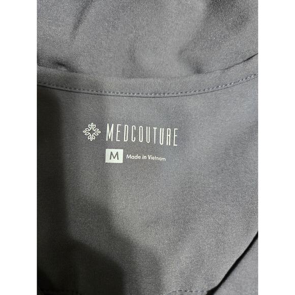 Medcouture m women's charcoal grey scrub top - Picture 5 of 9